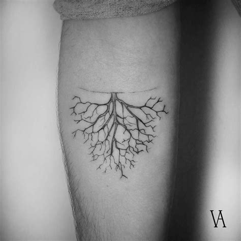 roots tree tattoo|minimalist simple tree tattoo.